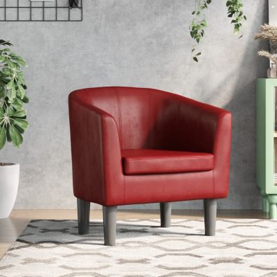 Gossi fotoliu tip cuva, rosu vin, piele ecologica