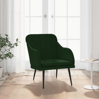 Gossi fotoliu, verde inchis, 63x76x80 cm, catifea
