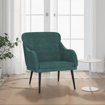 Gossi fotoliu, verde inchis, 63x76x80 cm, catifea