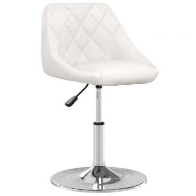Gossi scaun de bar, alb, piele ecologica