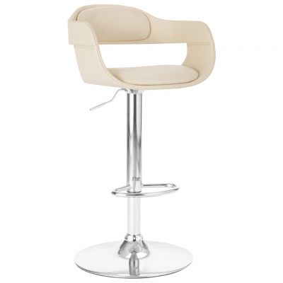 Gossi scaun de bar, alb, piele ecologica