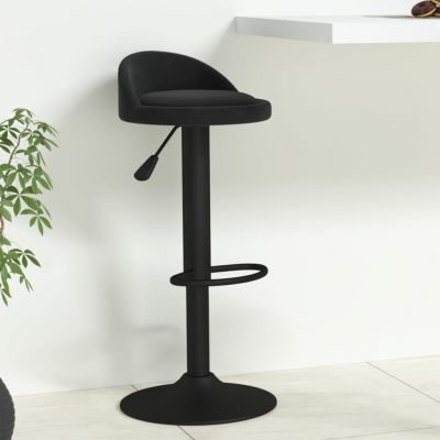 Gossi scaun de bar, negru, catifea
