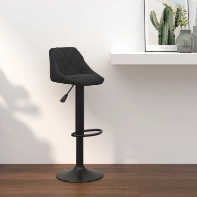 Gossi scaun de bar, negru, catifea