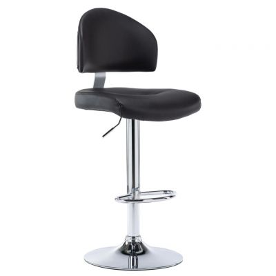 Gossi scaun de bar, negru, piele ecologica