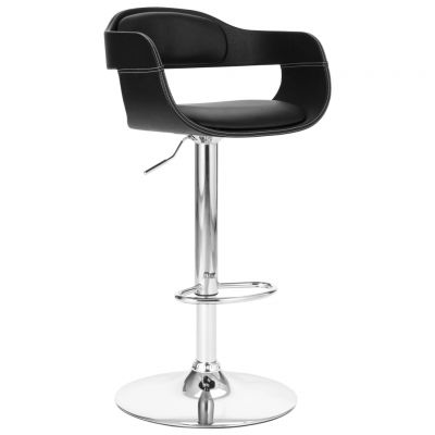 Gossi scaun de bar, negru, piele ecologica