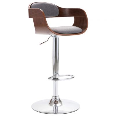 Gossi scaun de bar, placaj si material textil gri
