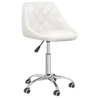 Gossi scaun de bucatarie pivotant, alb, piele ecologica