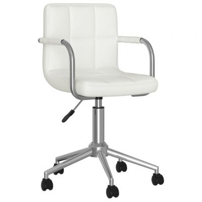 Gossi scaun de bucatarie pivotant, alb, piele ecologica