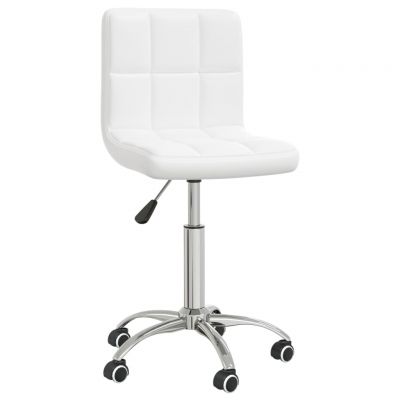 Gossi scaun de bucatarie pivotant, alb, piele ecologica