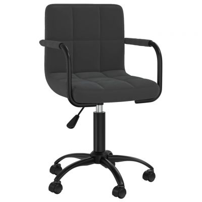 Gossi scaun de bucatarie pivotant, negru, catifea