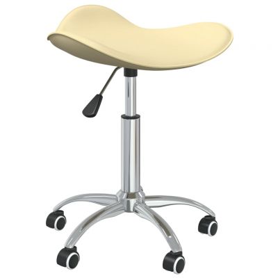 Gossi scaun de masa pivotant, crem, piele ecologica