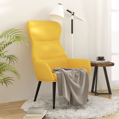 Gossi scaun de relaxare, galben mustar, material textil