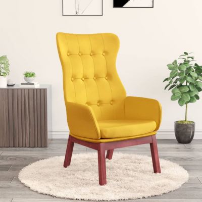 Gossi scaun de relaxare, galben mustar, material textil