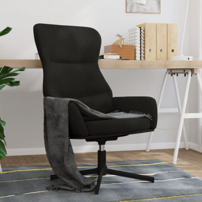 Gossi scaun de relaxare, negru, catifea