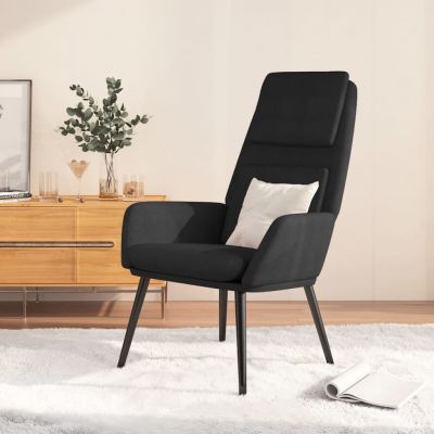 Gossi scaun de relaxare, negru, material textil