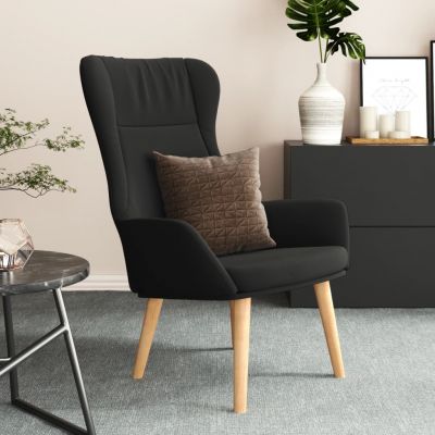 Gossi scaun de relaxare, negru, material textil