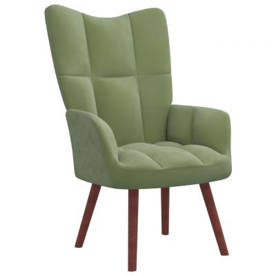 Gossi scaun de relaxare, verde deschis, catifea