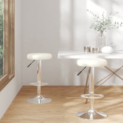 Gossi scaune de bar, 2 buc., crem, piele ecologica