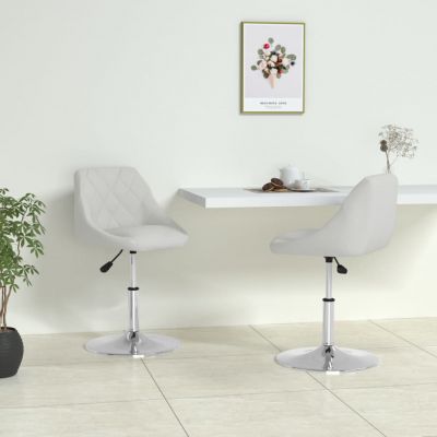 Gossi scaune de bucatarie, 2 buc., alb, piele ecologica