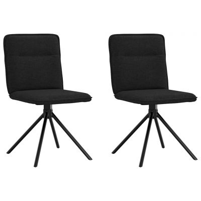 Gossi scaune de bucatarie, 2 buc. negru, textil