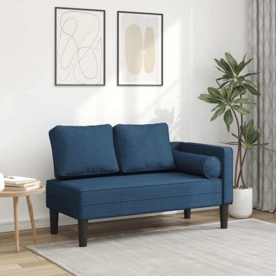Gossi sezlong cu perne, albastru, material textil