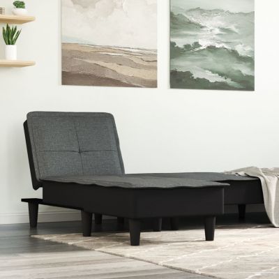 Gossi sezlong, gri inchis, material textil