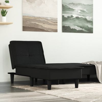 Gossi sezlong, negru, material textil