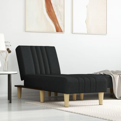 Gossi sezlong, negru, material textil