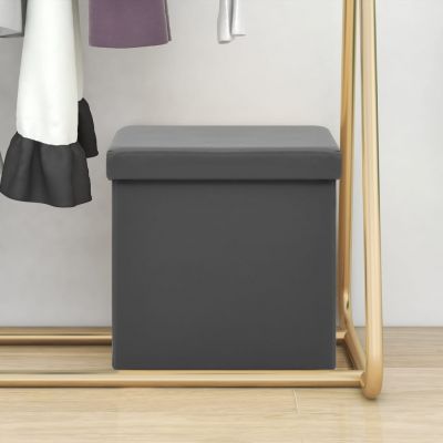 Gossi taburet de depozitare pliabil, gri, pvc