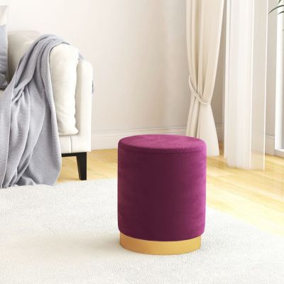 Gossi taburet de depozitare rotund, violet, catifea