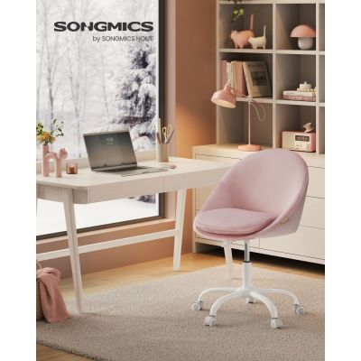 Scaun birou Songmics Roz 56x60x93.3 cm