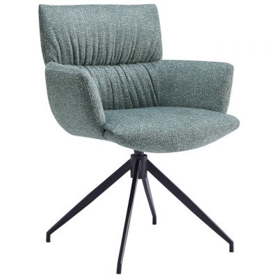 Scaun Cu Brațe din metal, textil, măsliniu