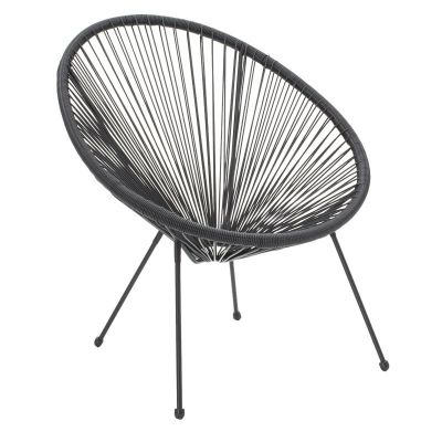 Scaun de grădină Acapulco Negru 71x76x85 cm
