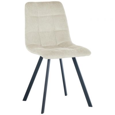 SCAUN in metal, textil bej