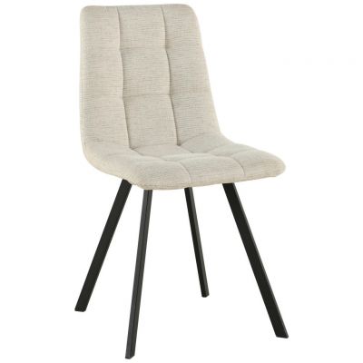 SCAUN in metal, textil bej