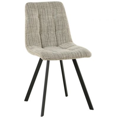 SCAUN in metal, textil gri