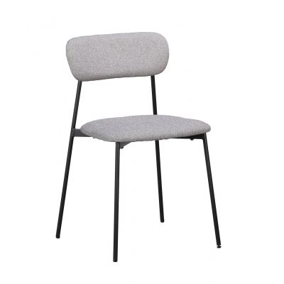 Scaun Inka, Bizzotto, 45x49x78 cm, otel/poliester, negru/gri inchis