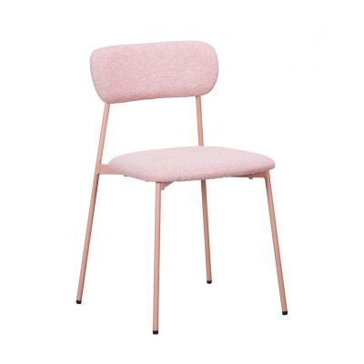 Scaun Inka, Bizzotto, 45x49x78 cm, otel/poliester, roz
