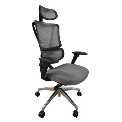 Ergodynamic Star Plus - Black Grey - Scaun de birou 4D, sezut translatie, suport lombar ajustabil 7 cm