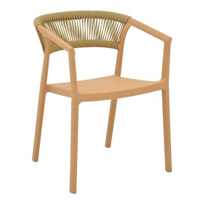 Fotoliu de grădină Model Sillia, Cappuccino/Bej, 55x52x74.5 cm