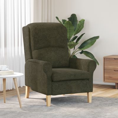 Gossi fotoliu contemporan verde armat tesatura, lemn mediu ergonomic