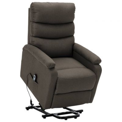 Gossi fotoliu cu ridicare, gri taupe, material textil