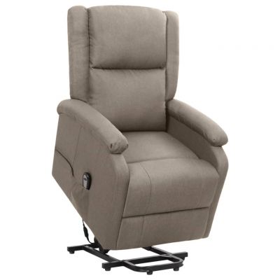 Gossi fotoliu cu ridicare, gri taupe, material textil