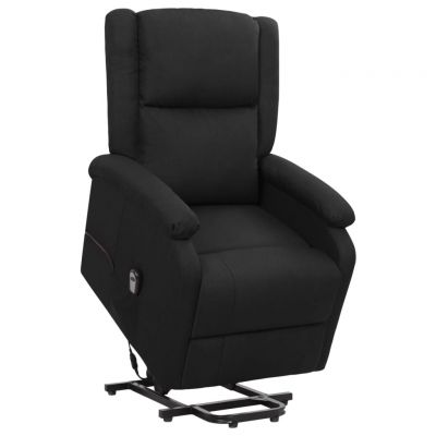 Gossi fotoliu cu ridicare, negru, material textil
