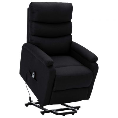 Gossi fotoliu cu ridicare, negru, material textil