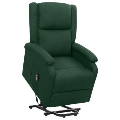 Gossi fotoliu cu ridicare, verde inchis, material textil