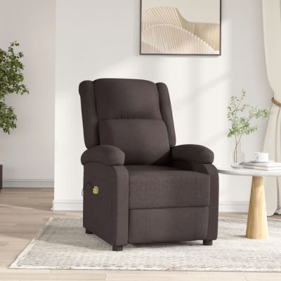 Gossi fotoliu de masaj electric, maro inchis, material textil