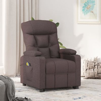 Gossi fotoliu de masaj electric, maro inchis, material textil