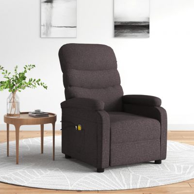 Gossi fotoliu de masaj electric, maro inchis, material textil