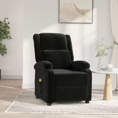 Gossi fotoliu de masaj electric, negru, catifea